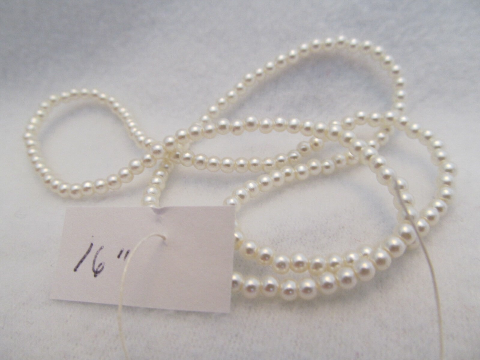 Loose Pearls on a String , 40'' String of Pearls. Use to Sew on Sequins,  Trim a Little Girls Dress , Use on Doll Clothing, Sew on a Sweater 