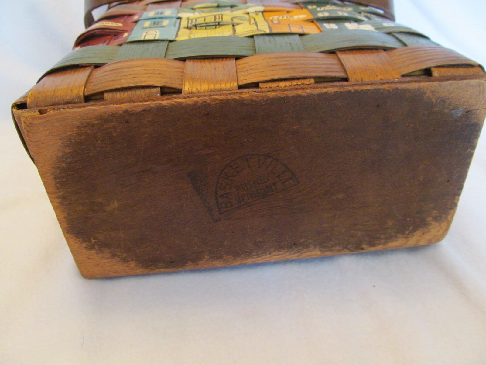 Hand Painted Wicker Purse Basket Trending in the 60's Etsy