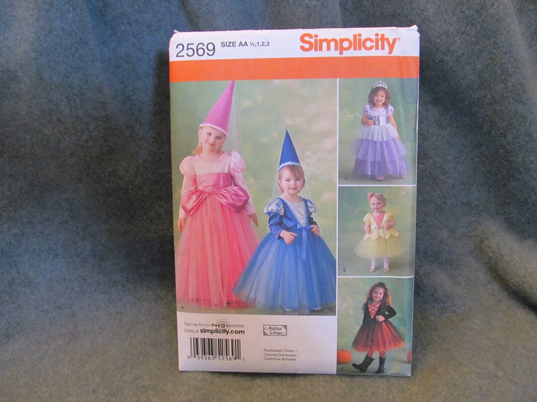 Simplicity Pattern # 2569 Costume Pattern for Princess, Fairy and Cute ...