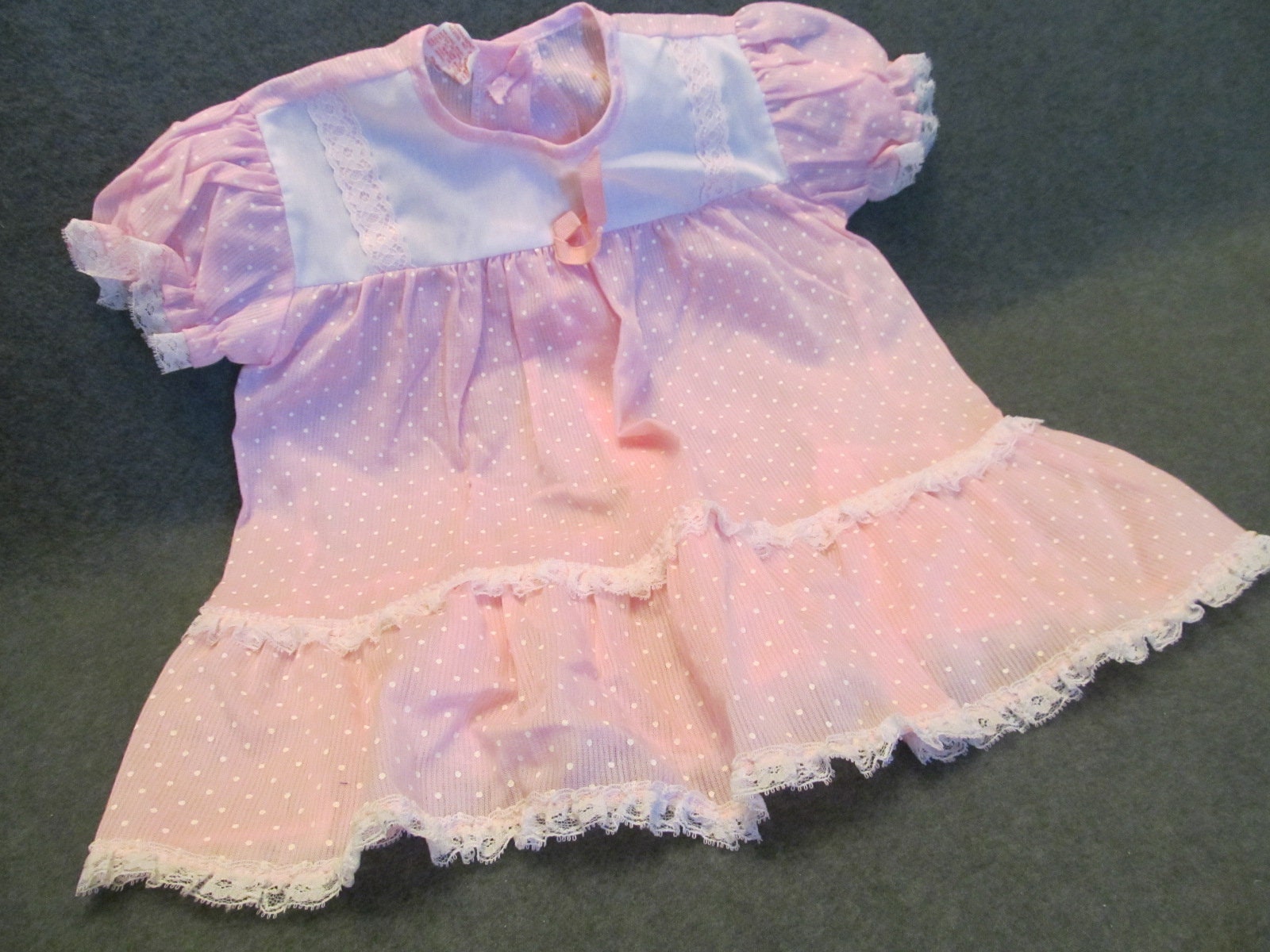 Cute Easter Dress for 18 Month Girls Pink Dress With White Etsy