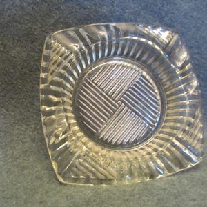 Vintage Clear Glass Ash Tray, Vintage From the 195o&#39;s, Nice Size Ash Tray, From My Friends Fathers Home, Nice Piece of Vintage Glass