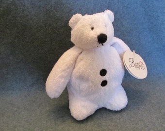 Bestever Fabulous Flurries Polar Bear, Cuddly Plush Polar Bear, Six Inch Tall Soft Fuzzy Polar Bear Toy, Sweet Winter Bear for Decor or Toy