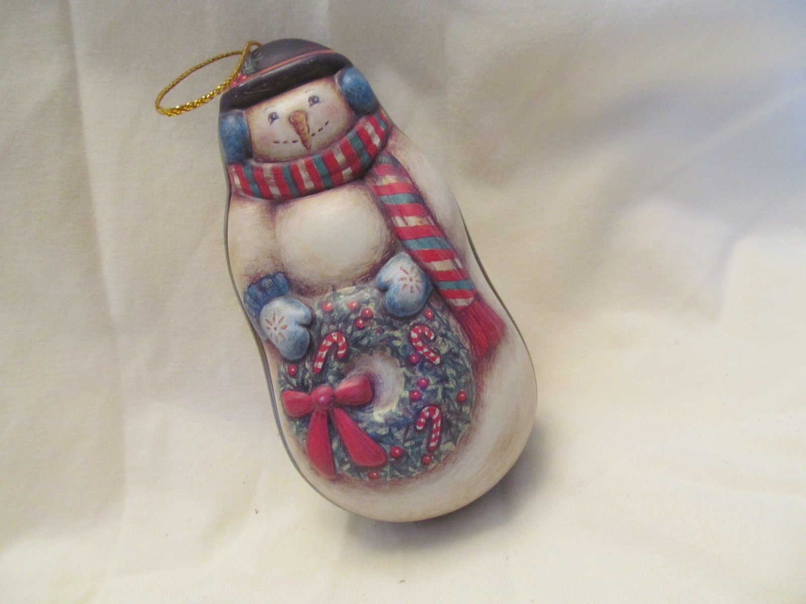 Cute Little Guy to Hang On Your Holiday Tree or Wreath Matte Finish Snowman Ornament Gift Holiday Home Decoration Fun to Give to Kids