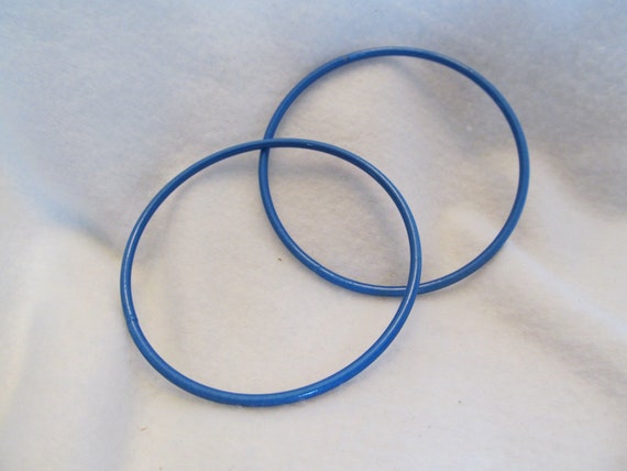 Two Royal Blue Bangle Bracelets, Blue Bracelets, … - image 1