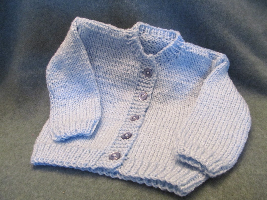 Vintage Baby Blue Knit Sweater - Small