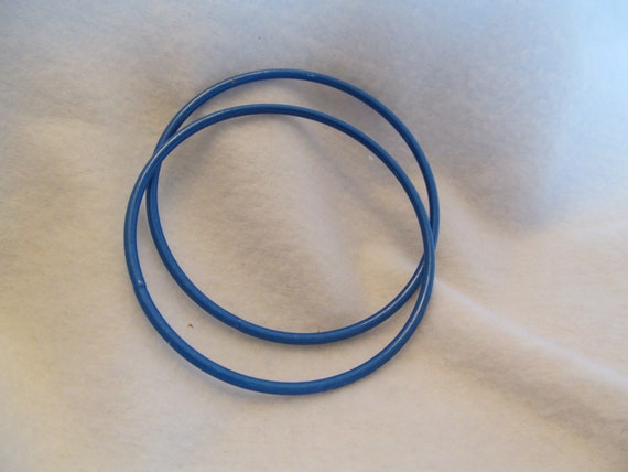 Two Royal Blue Bangle Bracelets, Blue Bracelets, … - image 3