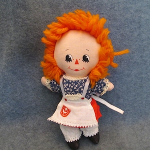 Vintage Hallmark Raggedy Ann With Orange Hair, Collectible Raggedy Ann Doll, Vintage Orange Haired Raggedy Ann Doll From Hallmark, Fun Doll