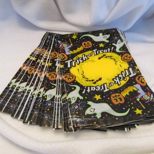 Halloween Trick and Treat Bags, 37 Count Treat Gift Bags, Ghost, Moon, Pumpkin and Witch Design, Smaller Halloween Trick or Treat Bags, Fun