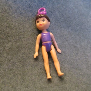 2000 Spin Master Doll, Made in China , Tiny Doll Toy , Purple Outfit With Brown Molded Hair , Cute Little Pretend Play Toy Doll image 1