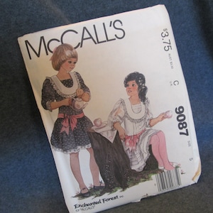 McCall&#39;s Vintage Pattern Number 9087, Enchanted Forest McCall&#39;s Sewing Pattern, Girls Size 5 Dress, Uncut McCall&#39;s Girls Dress Pattern
