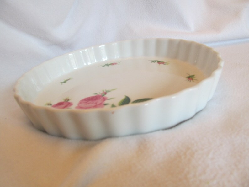 White Ceramic Quiche Dish Pretty Ceramic Quiche Pan Ceramic Etsy