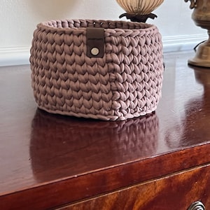 Crocheted Round Basket
