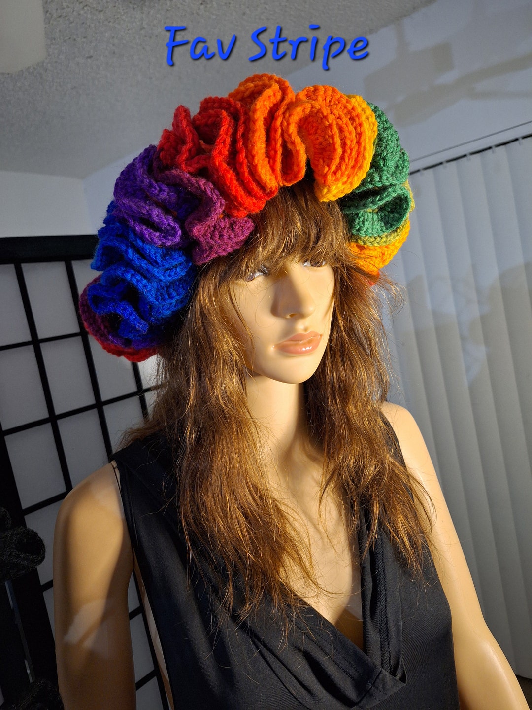 Handmade Crochet Ruffle Bucket Hat - Acrylic Yarn - Etsy