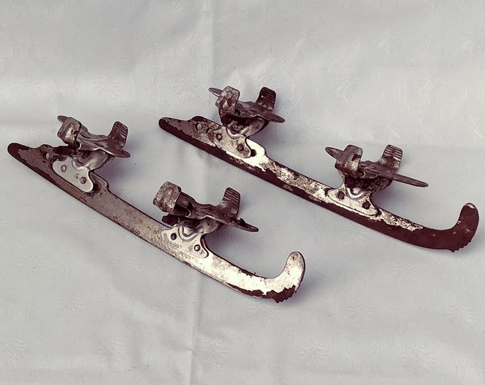 Vintage Ice Skates Antique Metal Ice Skates Old Rusty Etsy