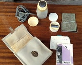 Rare Vintage Working Electric Shaver KOMET in Leather Case, Additional Chapter - Razor, Mirror, Brush, Passport and User Manual,Gift for Him