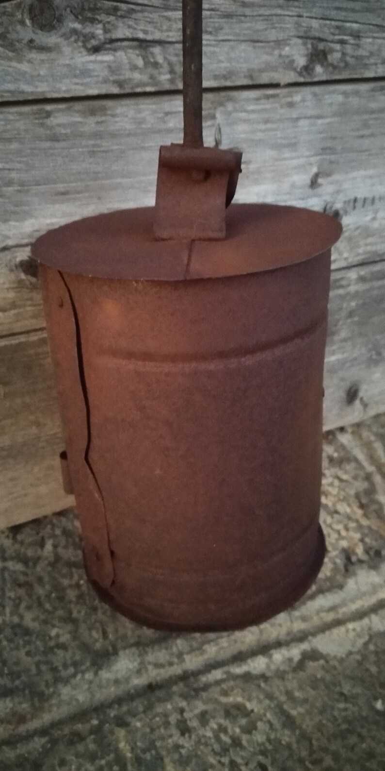 Antique Campfire Popcorn Maker, Primitive Rusty Popper, Vintage Nuts