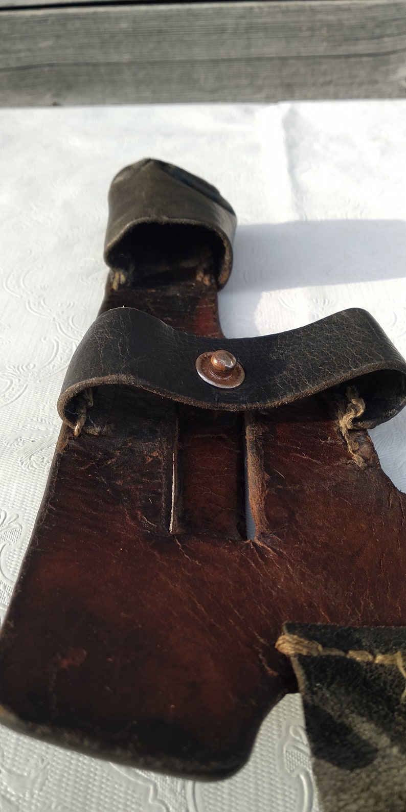 Vintage Leather Holster Retro Pistol Holster Distressed Army - Etsy