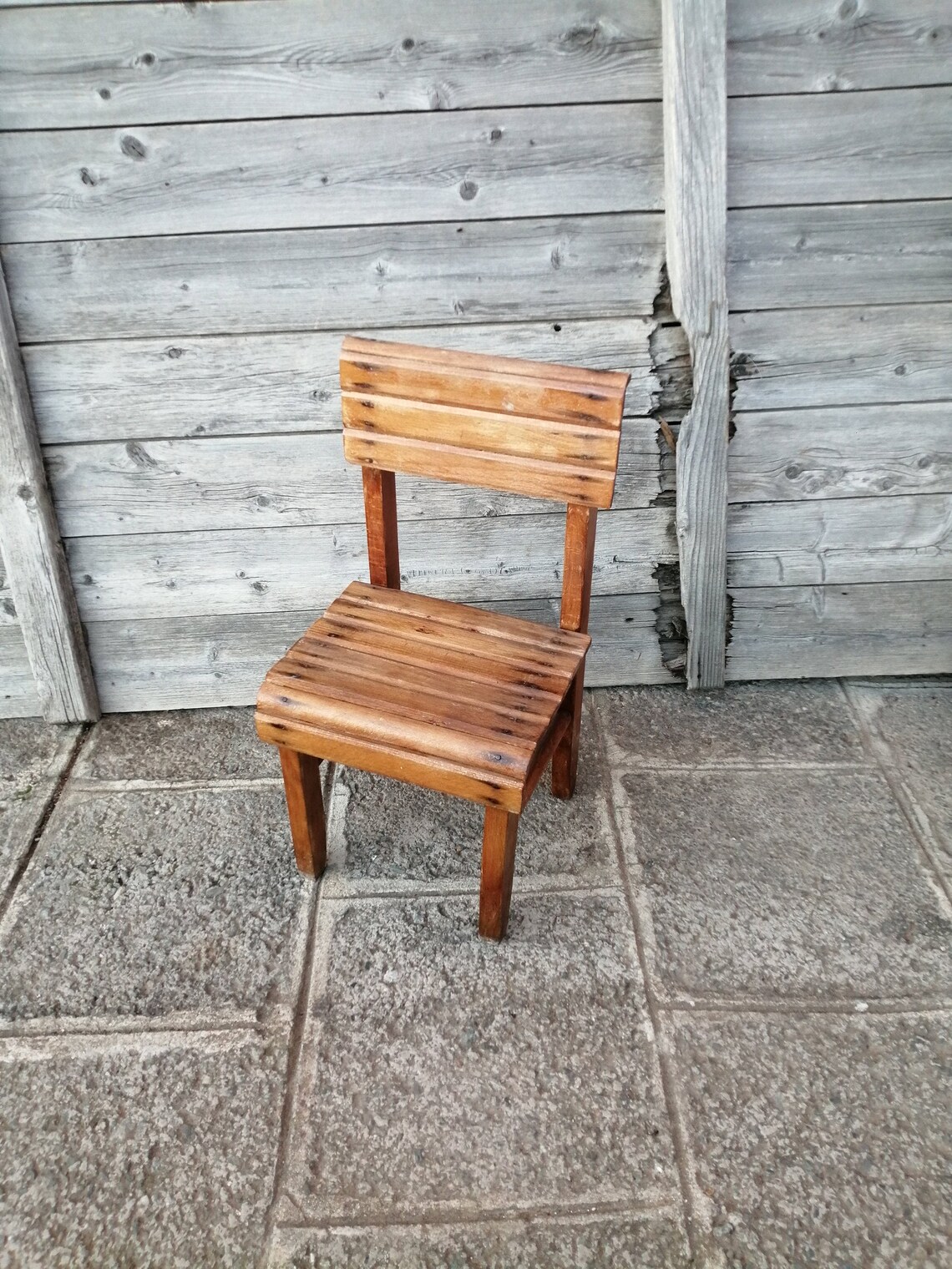 Vintage Wooden Children Chair Very Old Wood Kid Chair Etsy
