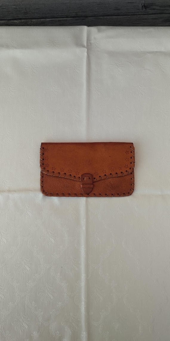 Vintage Leather Purse, Retro Coin Wallet, Small Re