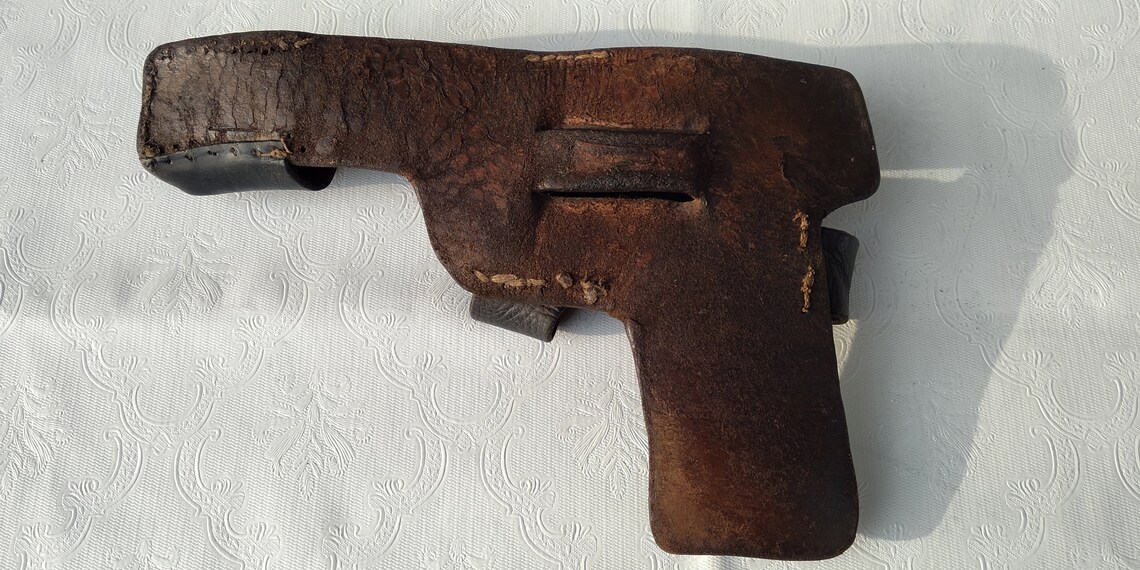 Vintage Leather Holster Retro Pistol Holster Distressed Army - Etsy