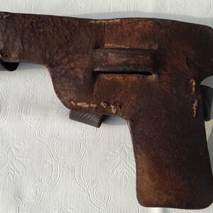 Vintage Leather Holster Retro Pistol Holster Distressed Army - Etsy