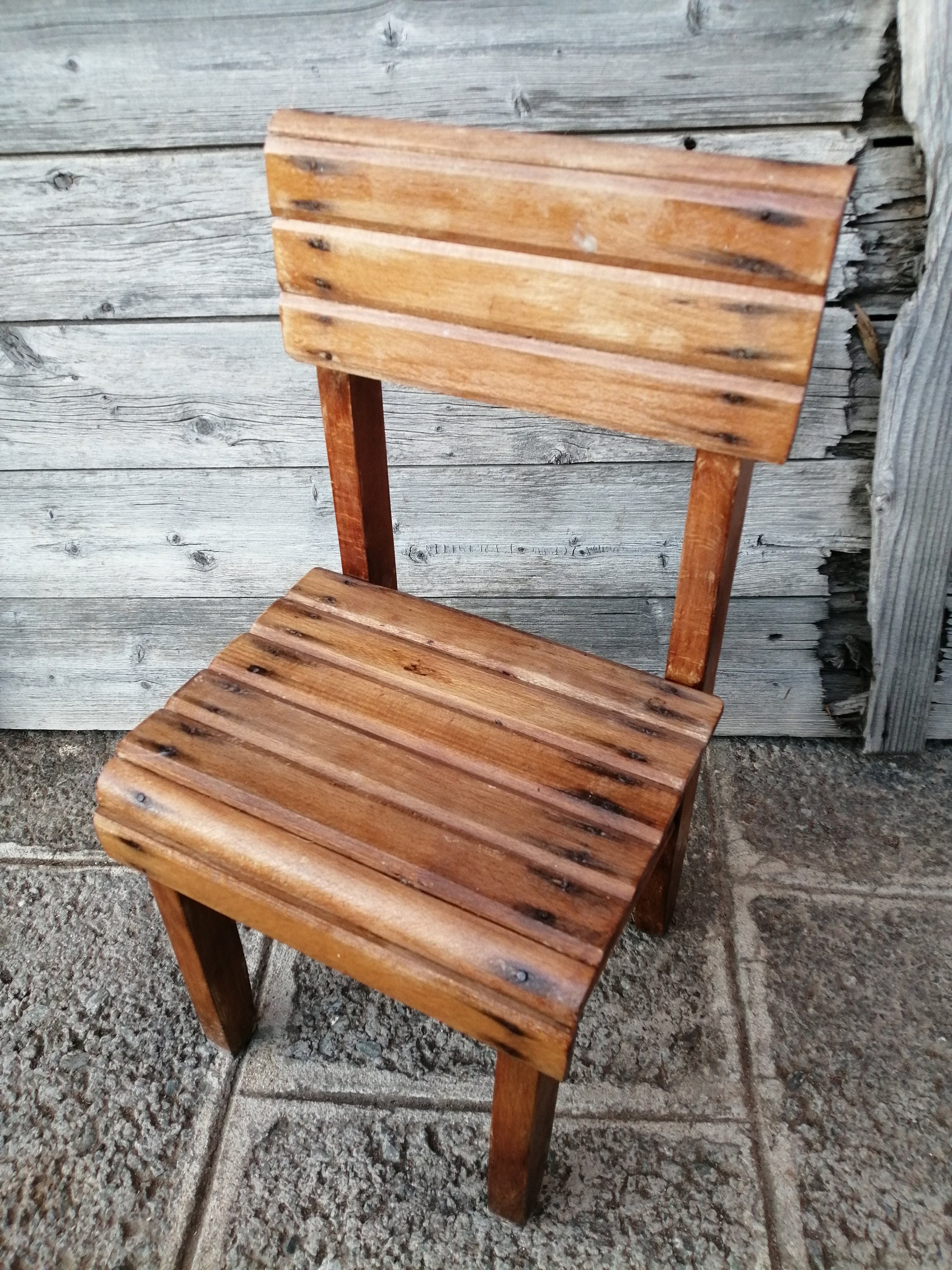 Vintage Wooden Children Chair, Very Old Wood Kid Chair, Primitive