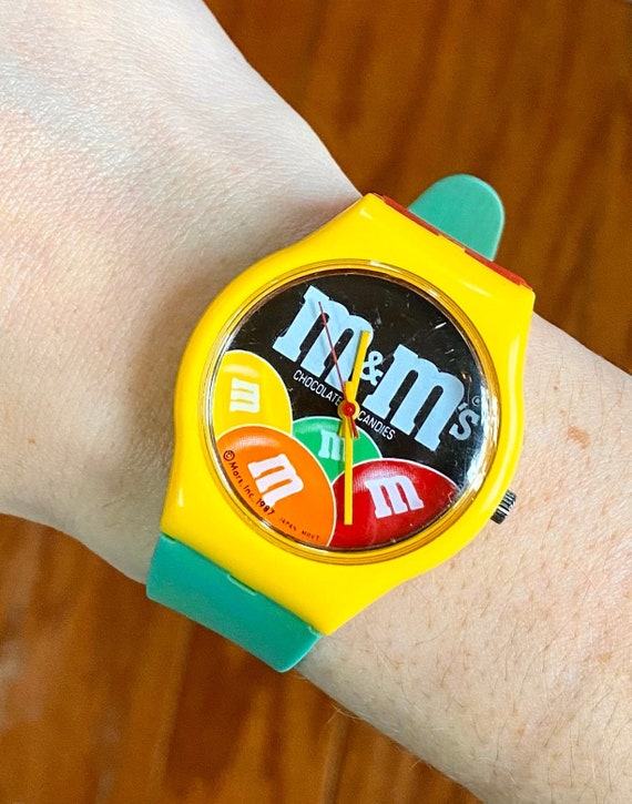 The Chocolate Coated Candy Vintage 1988 M m s Analog Unisex Watch All Original working Etsy UK