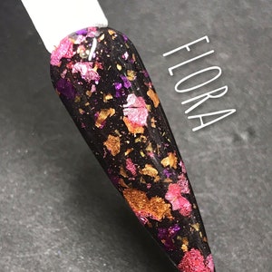 Flora Foil Acrylic Nail Dip Powder