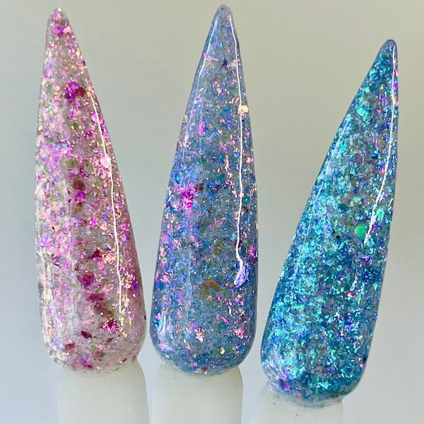 Faerie, Unicorn and Mermaid Flake Acrylic Nail Dip Powder