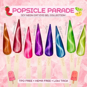 Popsicle Parade Collection- Set of 8 Cat Eye Gel Polish 15ml