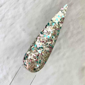 Boozy and Bright Glitter Acrylic Nail Dip