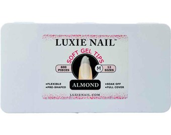 Full Coverage Soft Gel Tips- Almond Medium