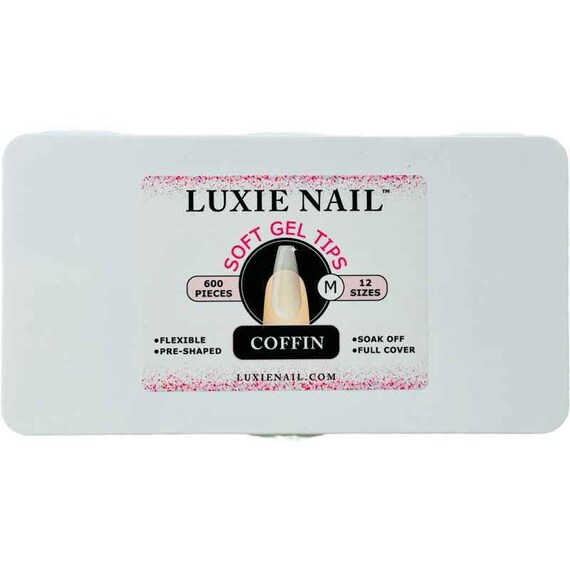 Full Coverage Soft Gel Tips- Coffin Medium