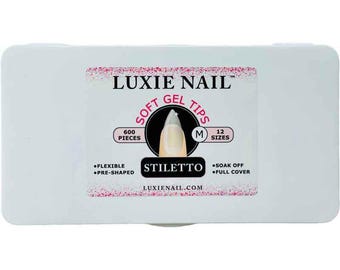 Full Coverage Soft Gel Tips- Stiletto Medium
