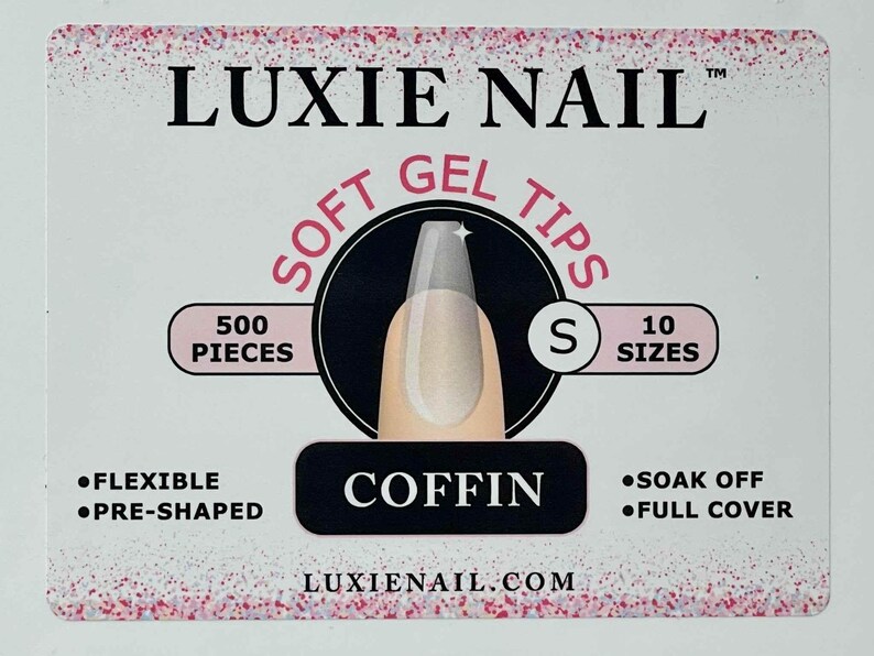 Full Coverage Soft Gel Tips- Coffin Short - Luxie Nail