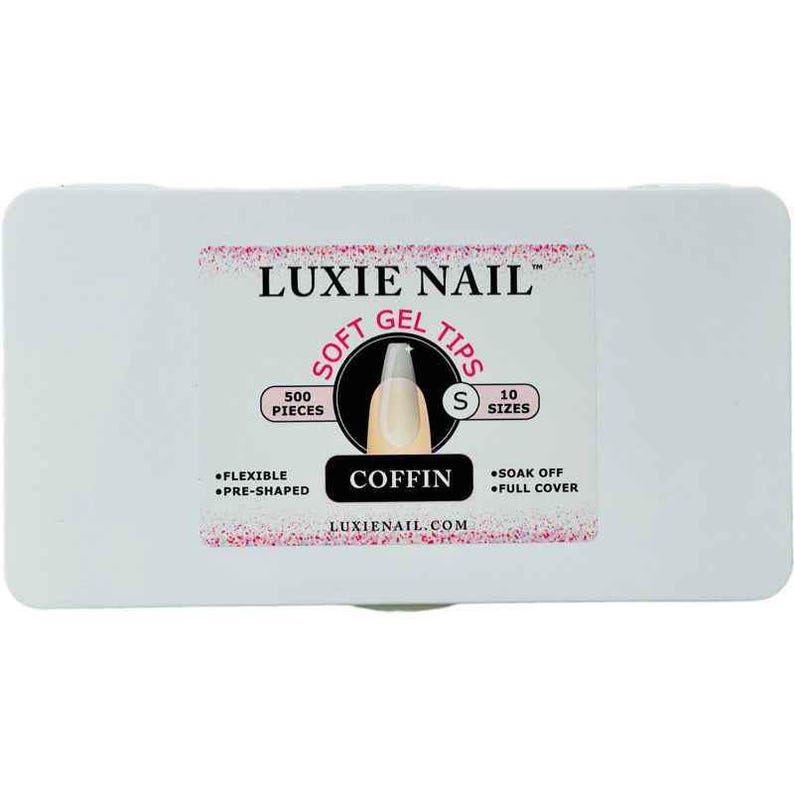 Full Coverage Soft Gel Tips- Coffin Short - Luxie Nail