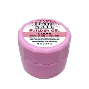 HEMA Free Builder Gel- Clear 15ml- Soak-Off, 9-Free Formula