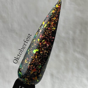 Oktoberfest Chameleon Flake Acrylic Nail Dip Powder