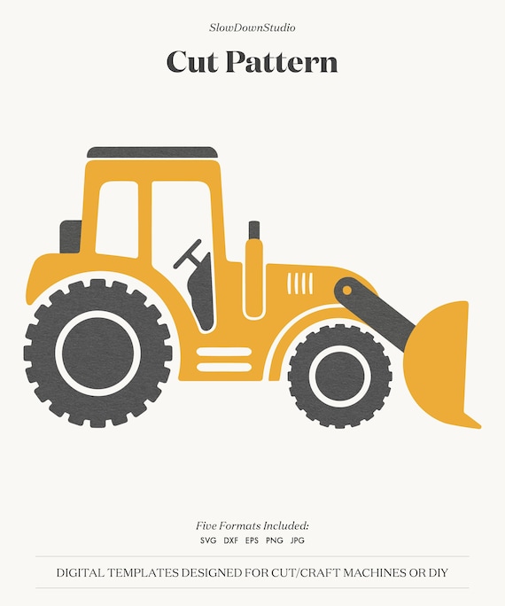 Download Construction Truck Svg Font Loader Cut File Digger Svg Etsy