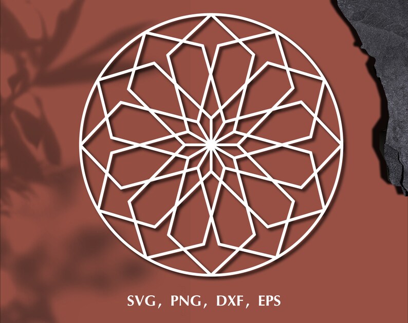Geometric cut file svg dxf png eps for Silhouette & Cricut Etsy
