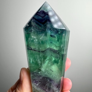 Gemmy Fluorite Tower ~ Small Tower ~ Fluorite Crystal ~ Crystal Tower ~ Rainbow Fluorite