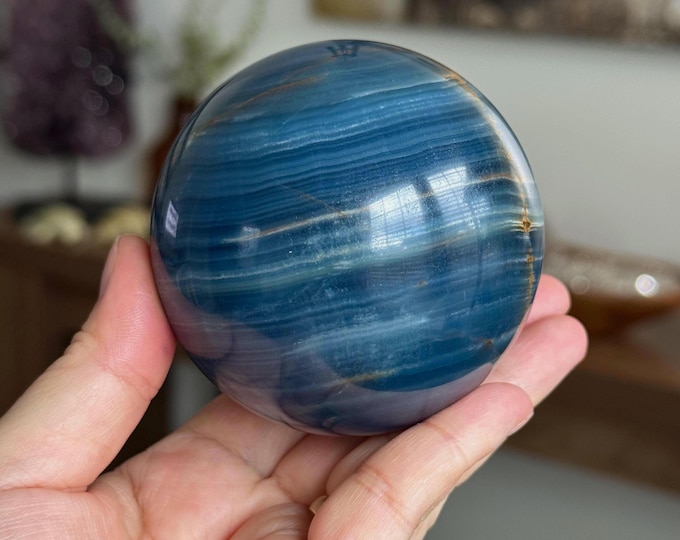 Argentina Blue Calcite Sphere ~ High Quality