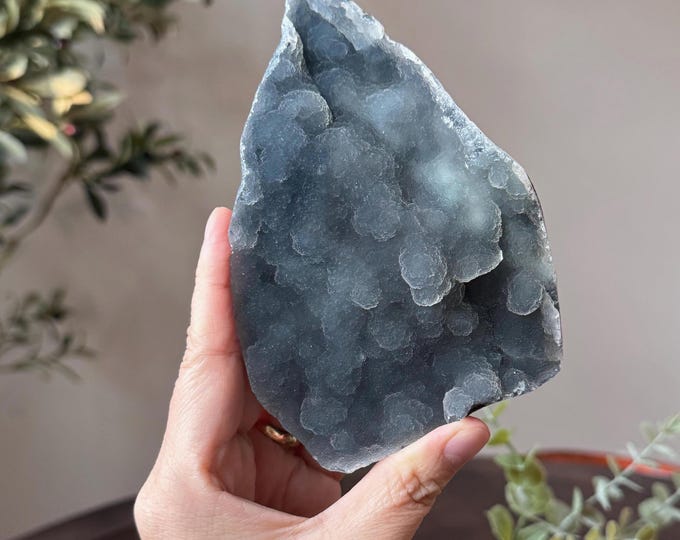 Blue-Gray Chalcedony Freeform ~ India