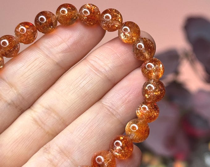 7mm Sunstone Bracelet ~ High Quality