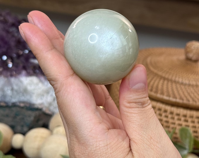 Sage Green Moonstone ~ 46mm
