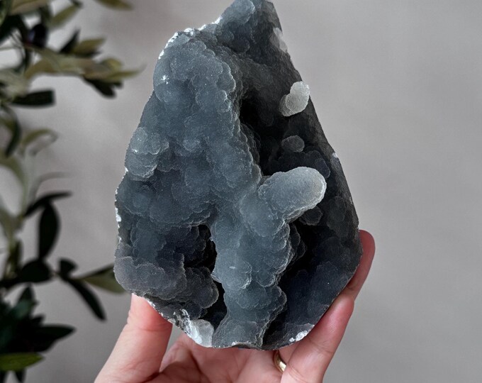 Blue-Gray Botryodial Chalcedony Freeform ~ India