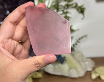 Gemmy Rose Quartz Slab ~ High Quality ~ Madagascar