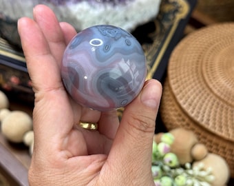 Mozambique Swazi Agate Sphere ~ High Quality