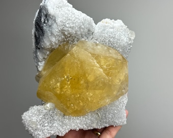 5 lb Calcite w/ Quartz Matrix Specimen