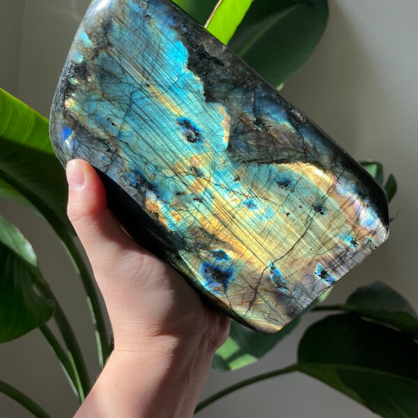 6.8 lb FLASHY High Grade Labradorite / Labradorite Freeform/  Crystal Freeform / Labradorite Crystal / Rainbow Labradorite / Freeform